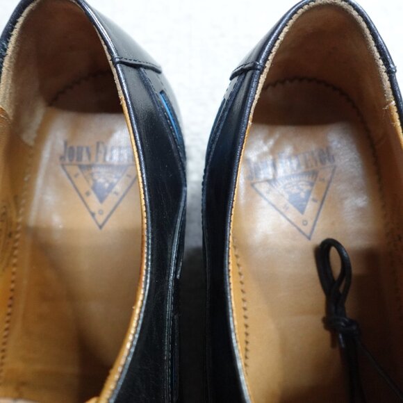 John Fluevog Shoes 8.5 Black The Gateways Cap Toe Oxford Lace - Picture 7 of 11